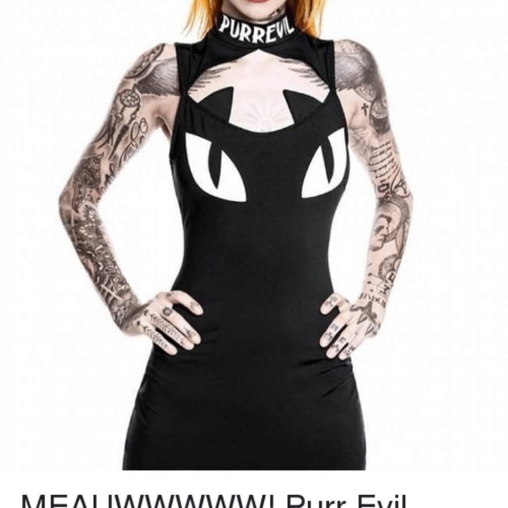 Killstar Purr Evil bodycon dress